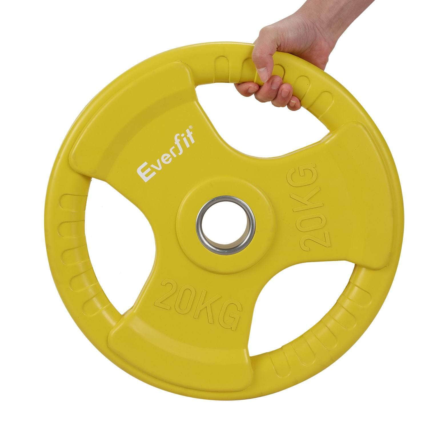 20kg Weight Plates - Standard Dumbbell Barbell Yellow