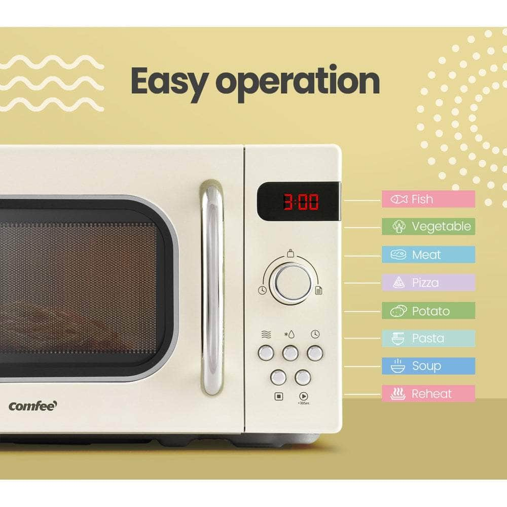 20L Microwave Oven 800W Cream