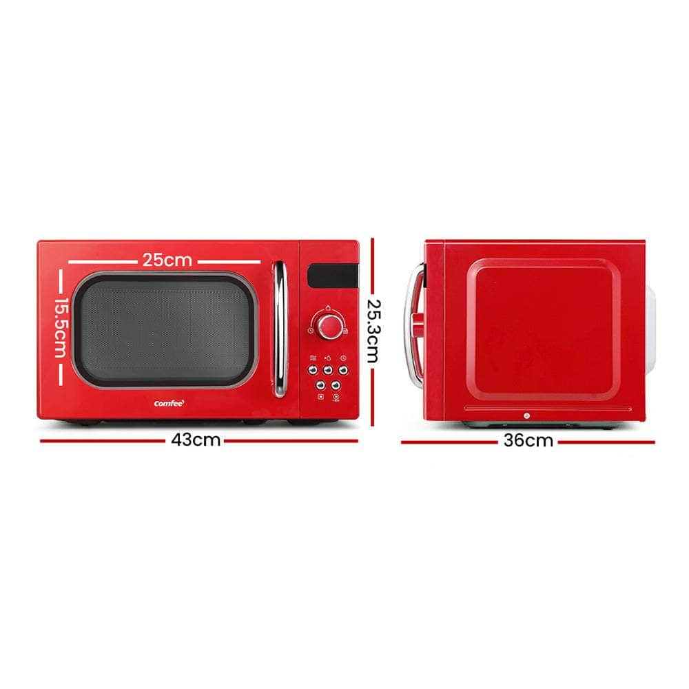 20L Microwave Oven 800W Red