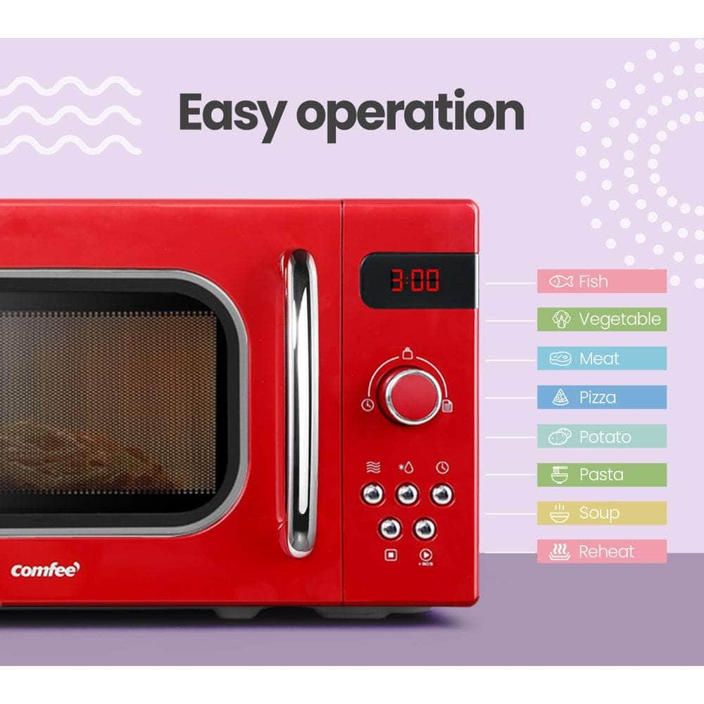 20L Microwave Oven 800W Red