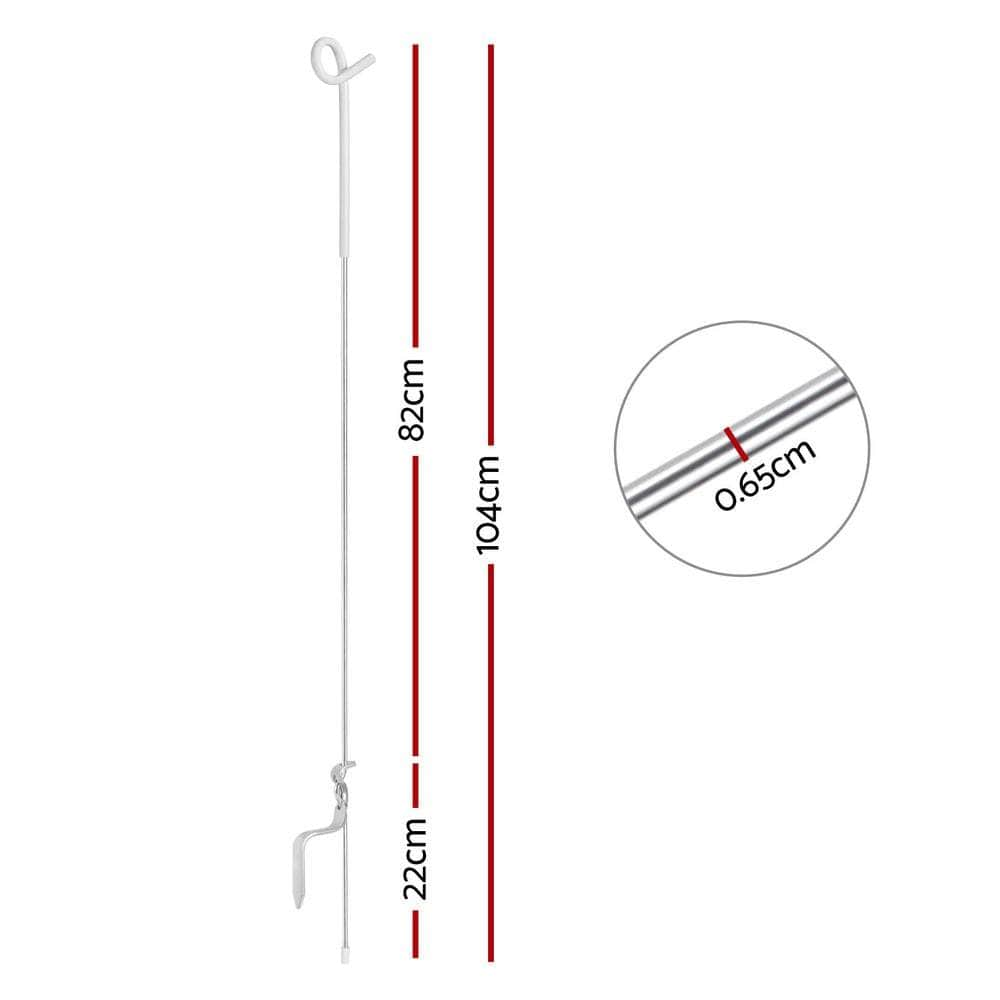 20x Electric Fence Pigtail Posts Steel Tape Fencing