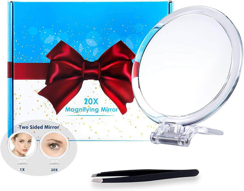 20X Magnifying Hand Mirror Two Sided Use For Makeup