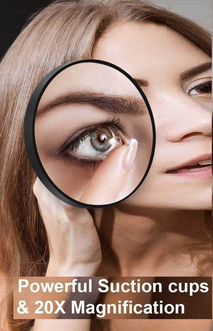 20X Magnifying Mirror And Eyebrow Tweezers Kit For Travel