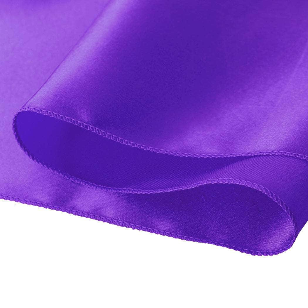 20x Table Runner Satin Chair Sashes Eggplant