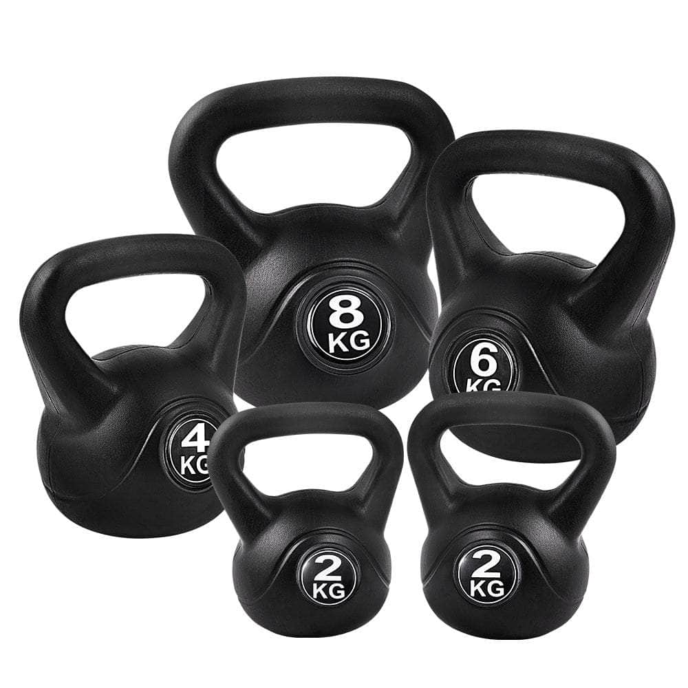 22Kg Kettlebell Set Weight Lifting Kettlebells Bench Dumbbells Gym Home