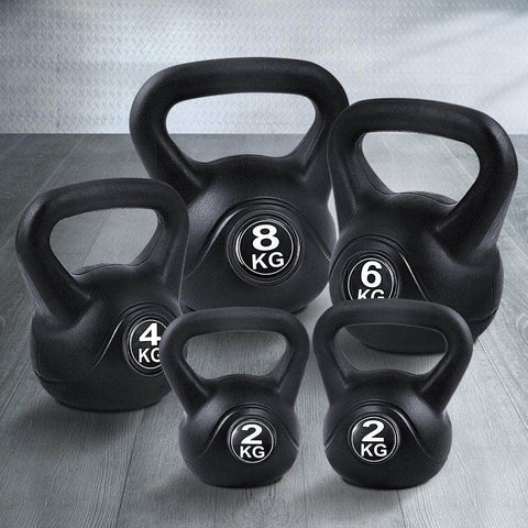 22Kg Kettlebell Set Weight Lifting Kettlebells Bench Dumbbells Gym Home