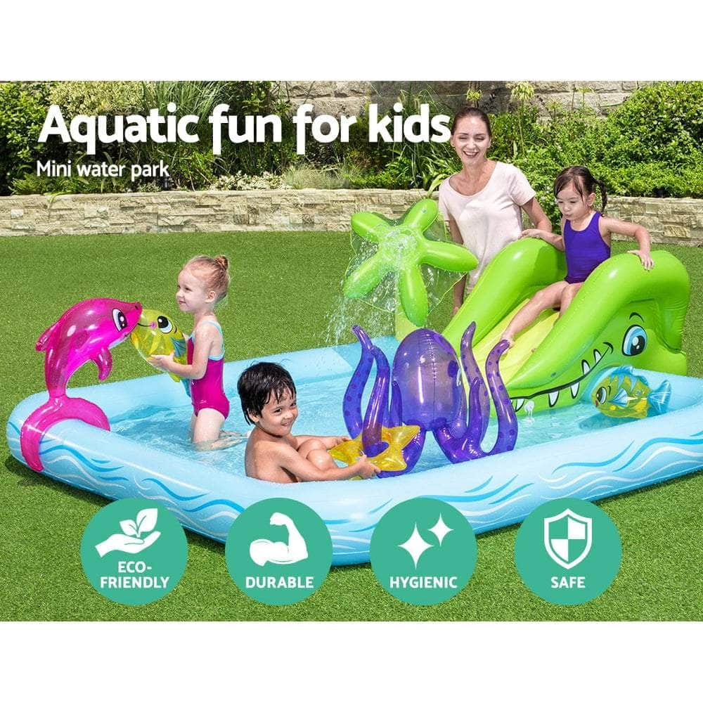 239X206X86Cm Inflatable Above Ground Swimming Play Pool 308L