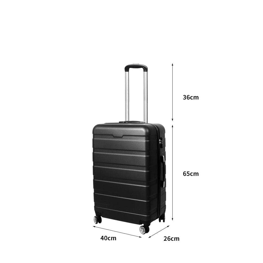 24" Luggage Case Suitcase Black 24 inch