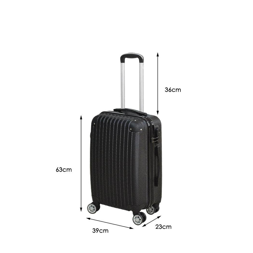 24" Luggage Suitcase Code Black