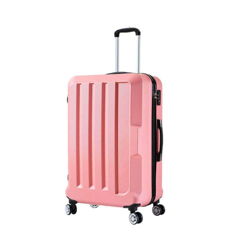 24" Travel Luggage Lightweight Check In Cabin Suitcase TSA Rose Gold