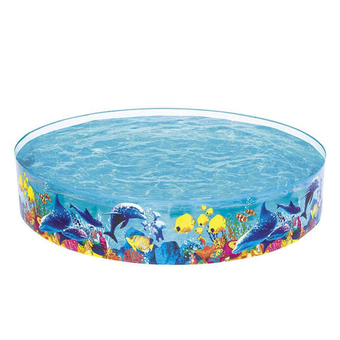 244X46Cm Round Above Ground Rigid Swimming Pool Undersea 2074L