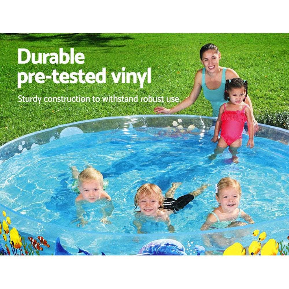 244X46Cm Round Above Ground Rigid Swimming Pool Undersea 2074L