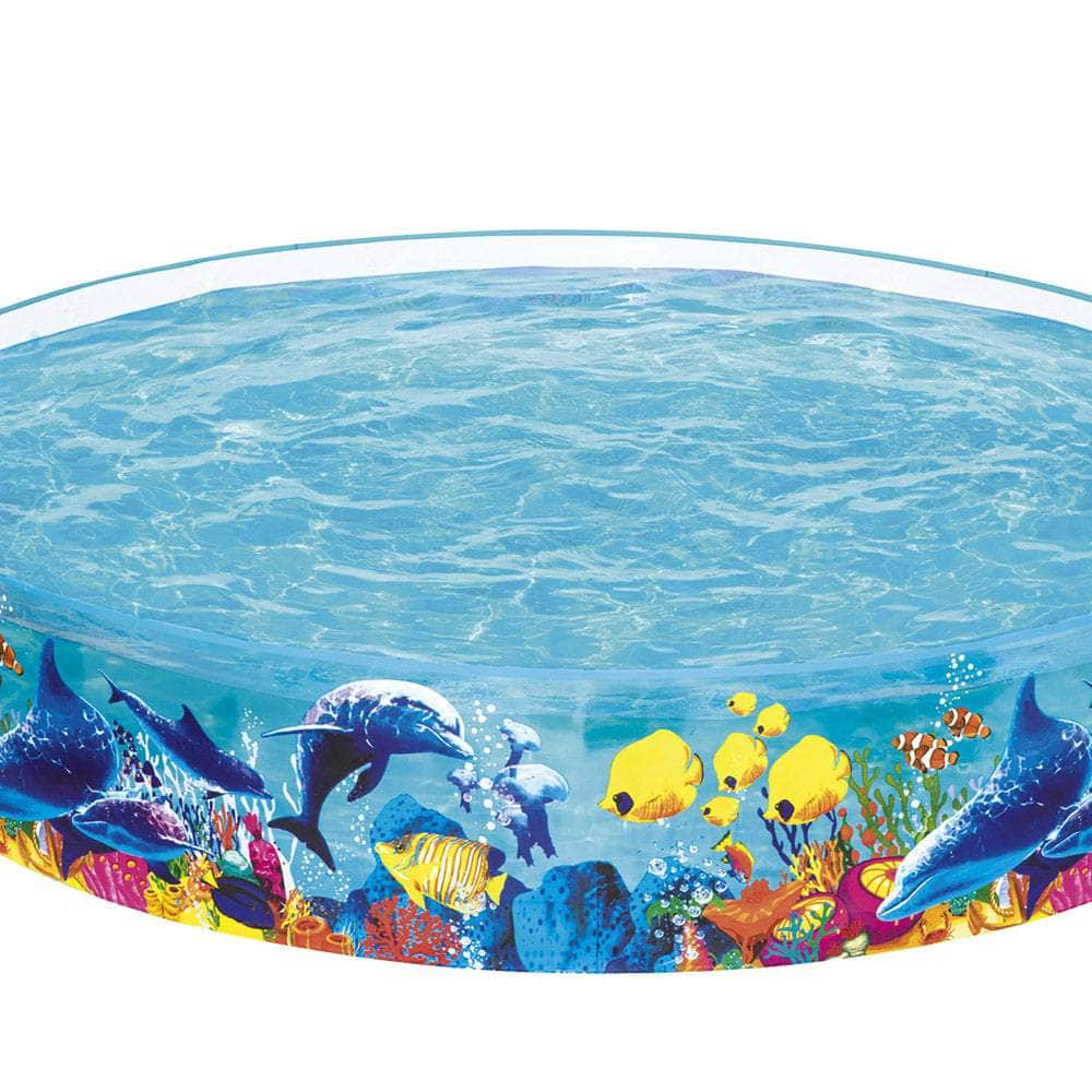 244X46Cm Round Above Ground Rigid Swimming Pool Undersea 2074L