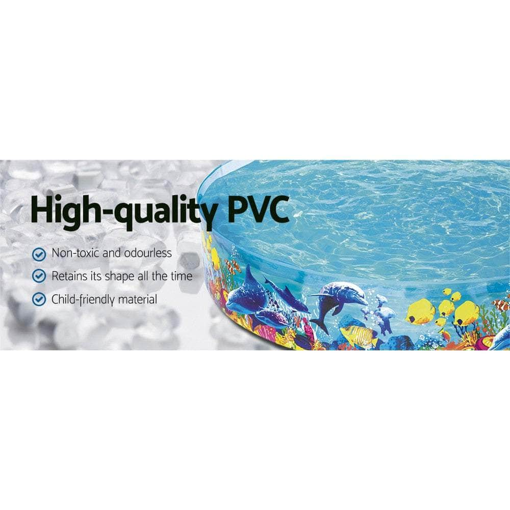 244X46Cm Round Above Ground Rigid Swimming Pool Undersea 2074L