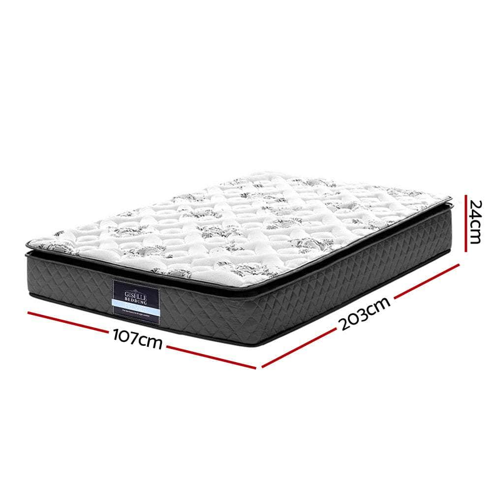 24cm Mattress Pillow Top King Single