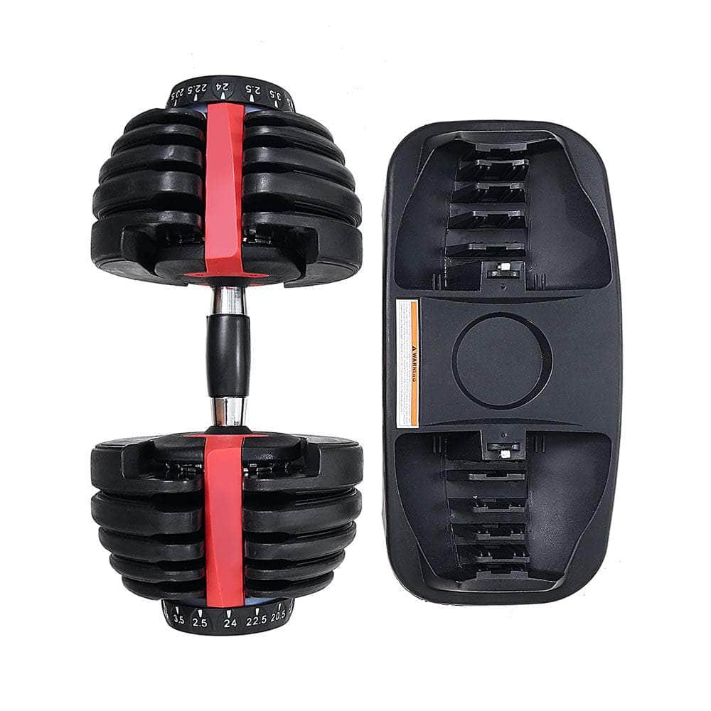 24Kg Dumbbells Adjustable Dumbbell Weight Plates Home Gym 2Pcs