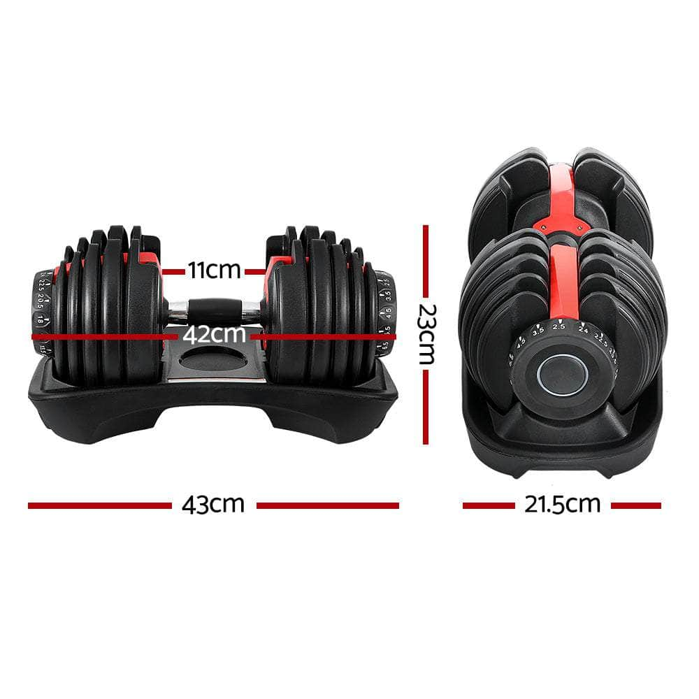 24Kg Dumbbells Adjustable Dumbbell Weight Plates Home Gym