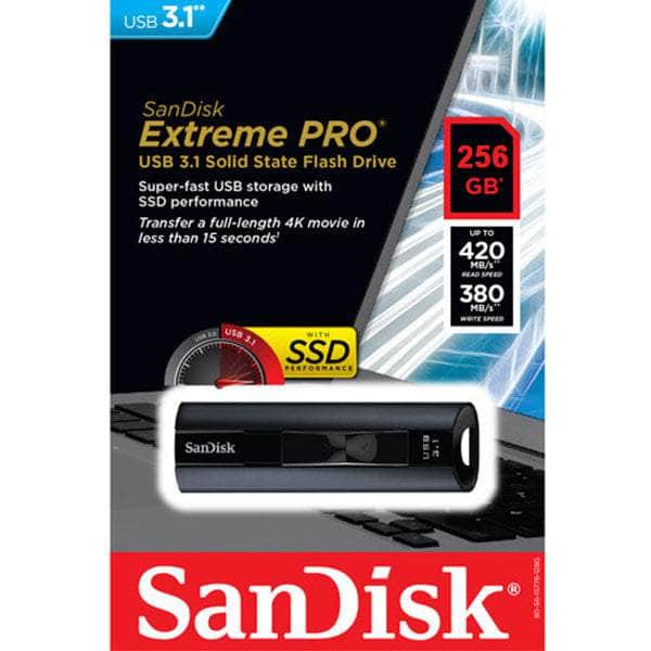 256Gb Extreme Pro Usb 3.2 Solid State Flash Drive (Sdcz880-256G)