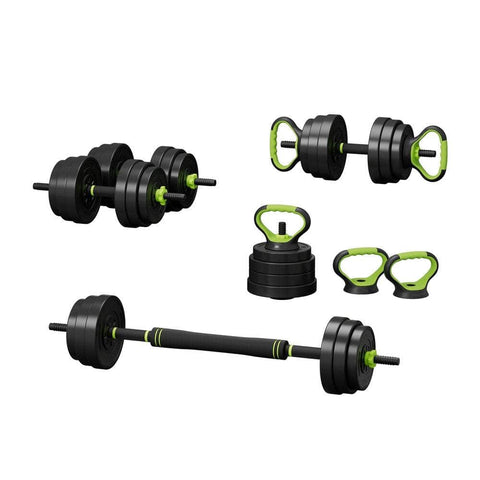 25Kg Adjustable Dumbbells Set Kettle Bell Weight Plates Barbells Gym