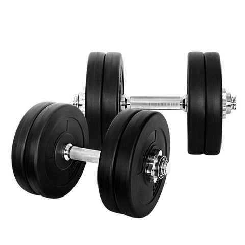 25Kg Dumbbell Set Weight Plates Dumbbells Lifting Bench