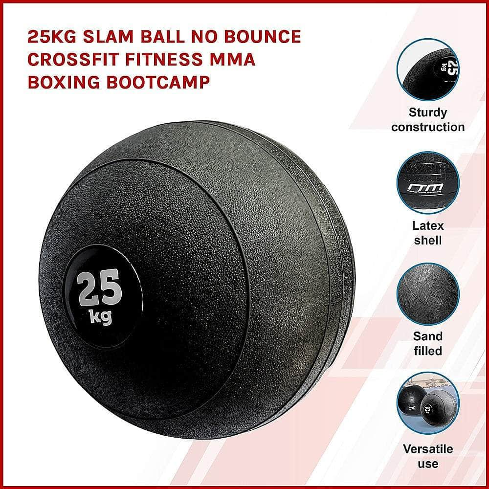 25Kg Slam Ball No Bounce Crossfit Fitness Mma Boxing Bootcamp