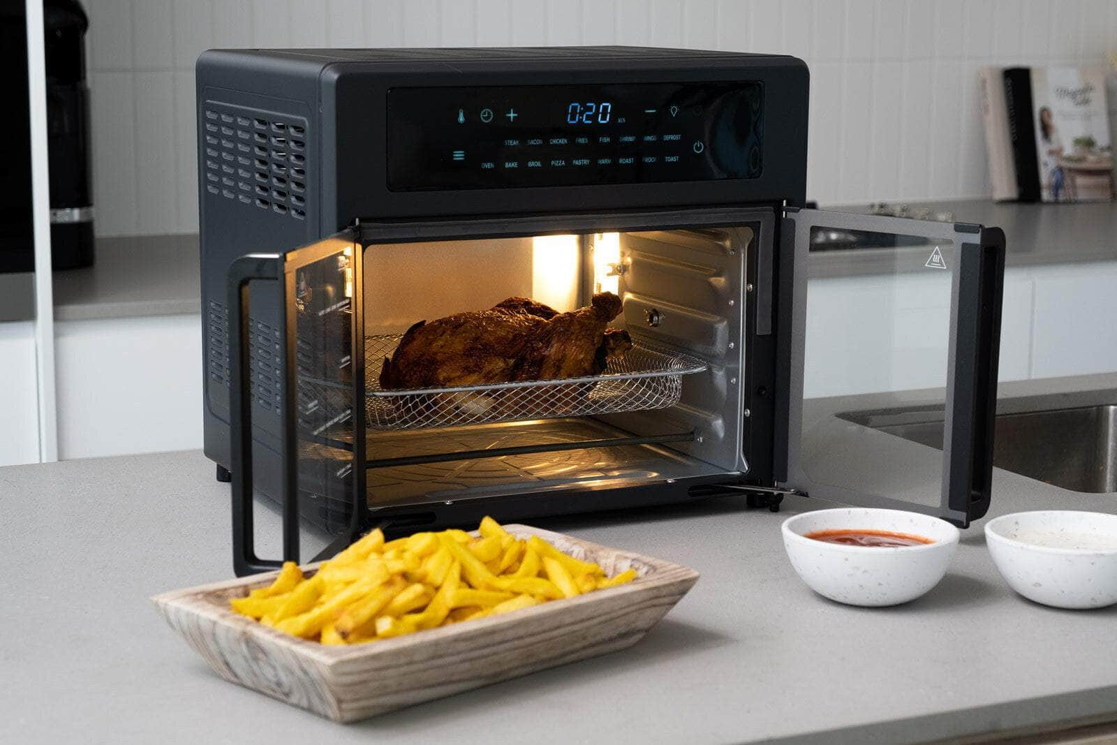 25L Air Fryer Convection Oven With 360 Cooking & French Doors