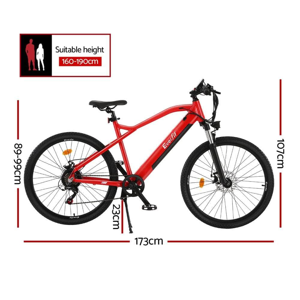 26 Inch Electric Bike Mountain Bicycle Ebike Built-In Battery 250W