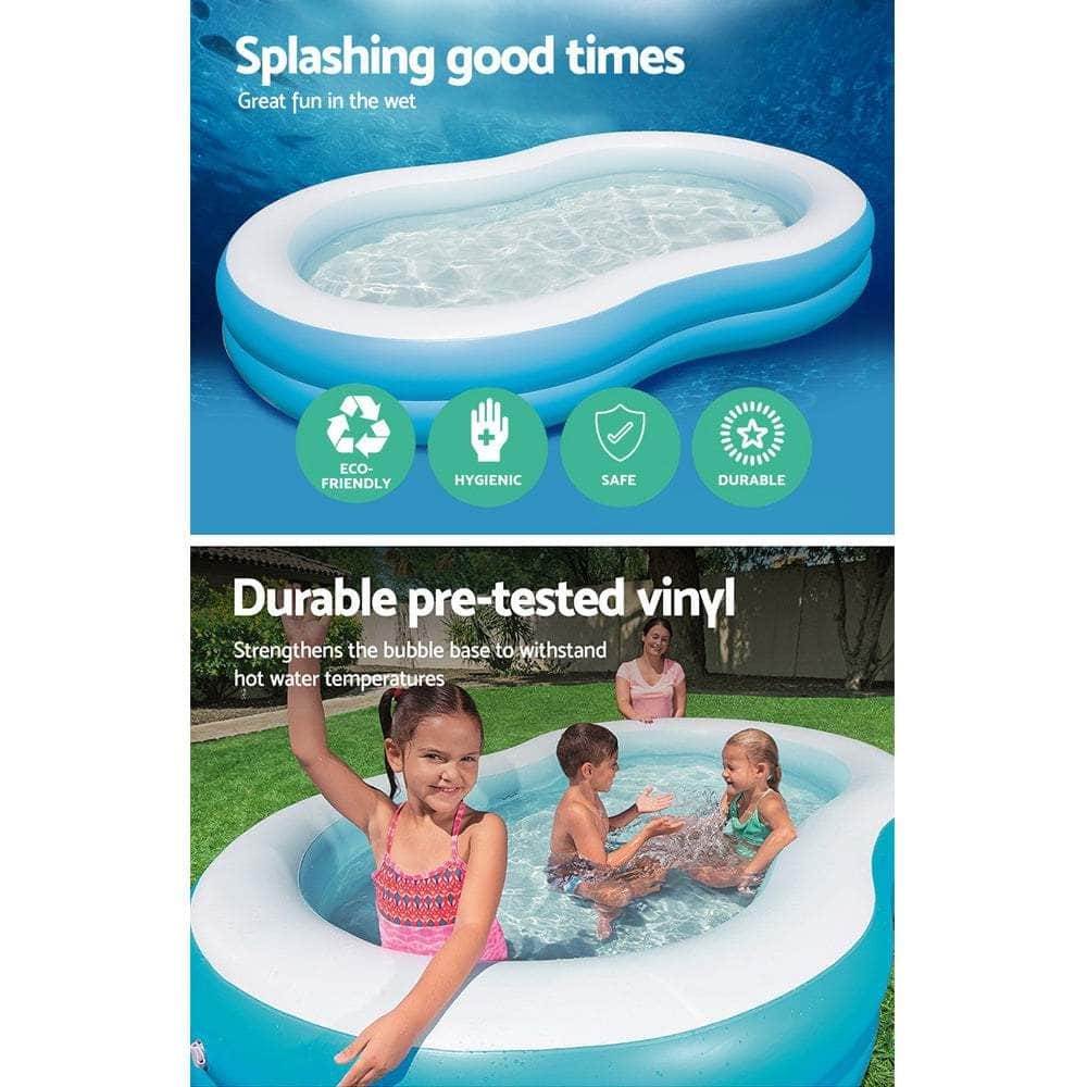 262X157X46Cm Inflatable Above Ground Swimming Pool 544L