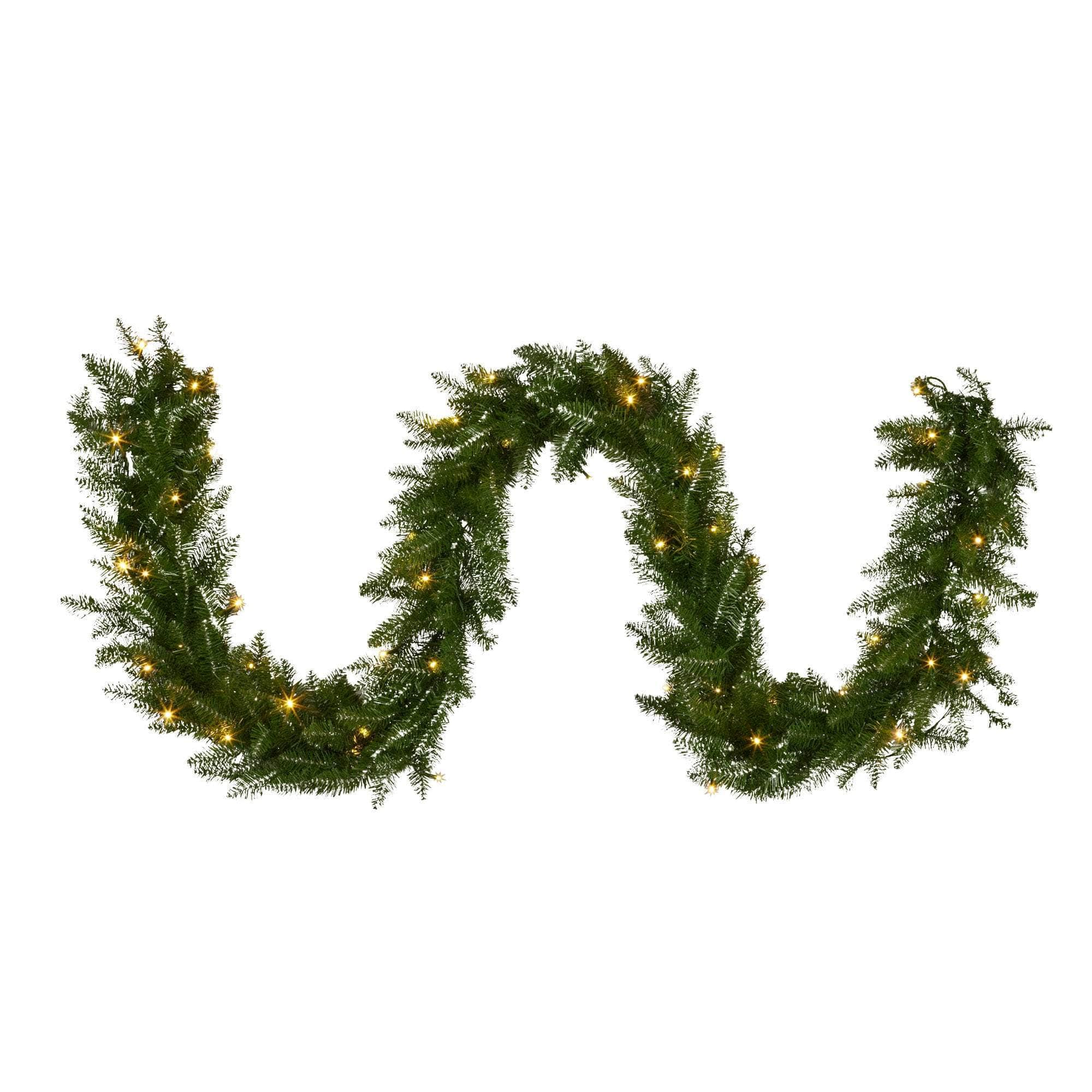 274cm Pre-lit Christmas Garland - Dunhill Shimmer Fir