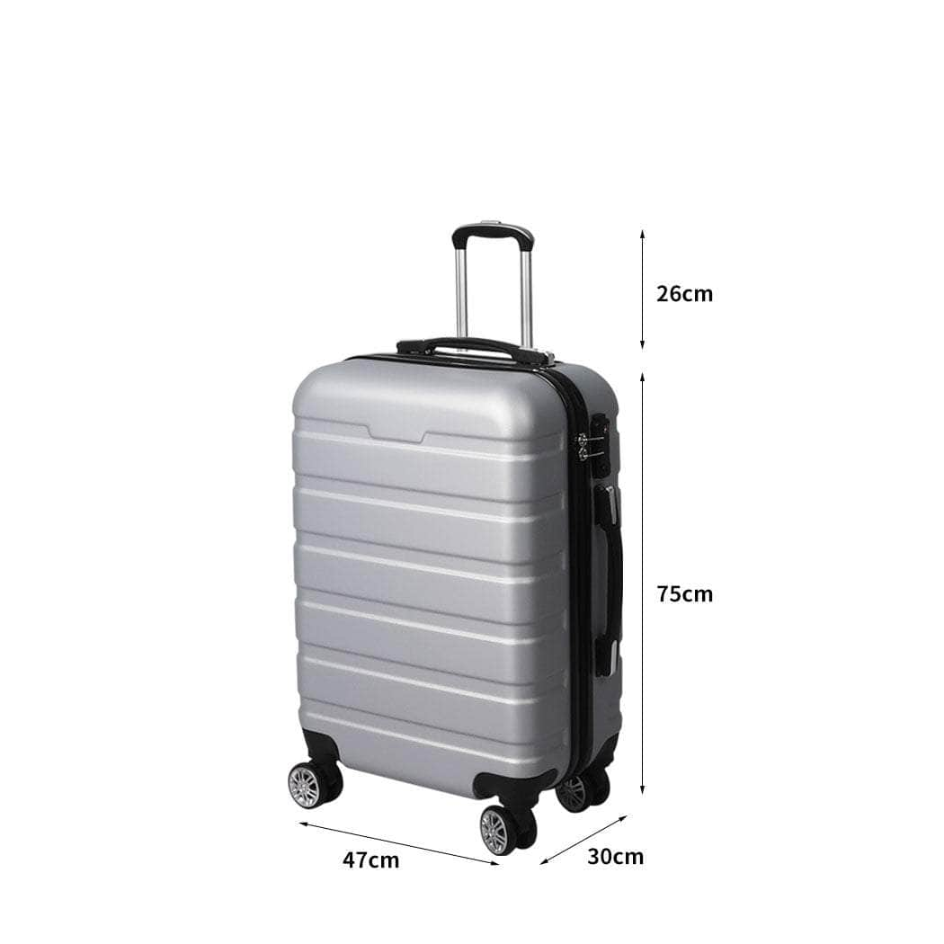 28" Luggage Case Suitcase Silver 28 inch