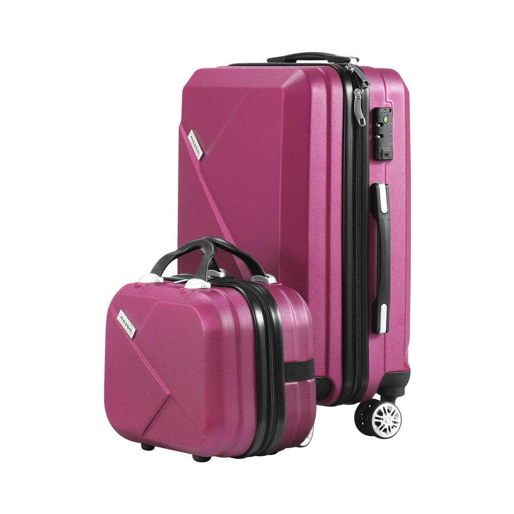 28" Luggage Suitcase Trolley Set Travel TSA Lock Red