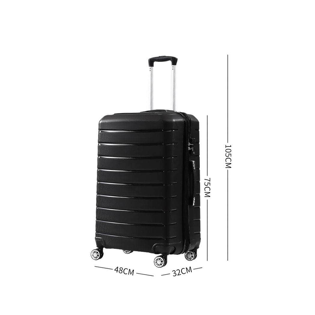 28" Travel Luggage Carry On Expandable Black