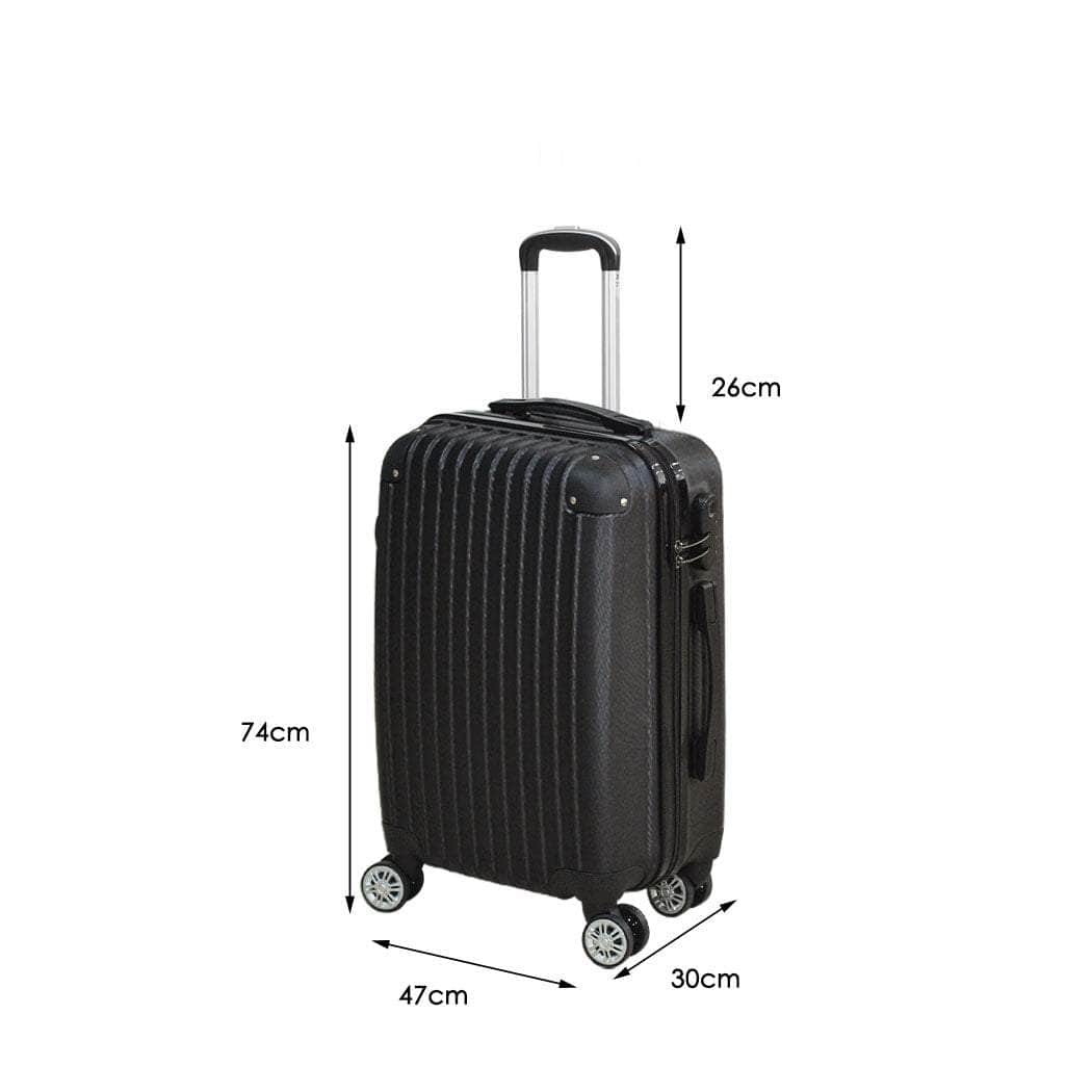 28" Travel Luggage Suitcase Black