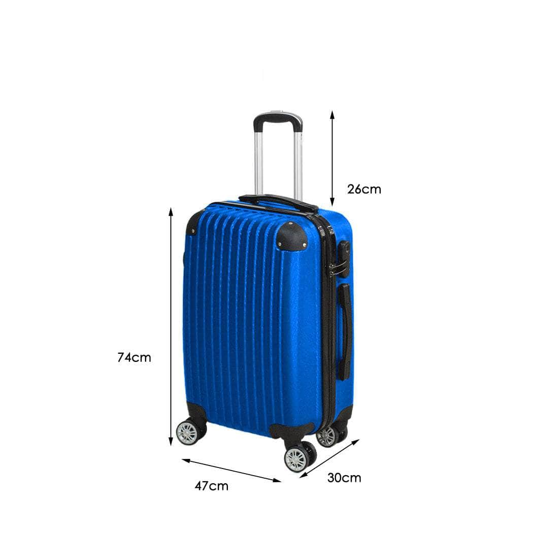 28" Travel Luggage Suitcase Blue