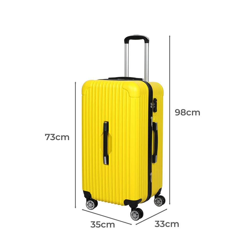 28"Trunk Luggage Travel Suitcase Yellow 28 inch