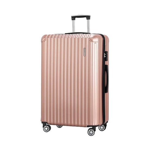 28'' TSA Luggage Set Travel Suitcase Rose Gold Hard Case