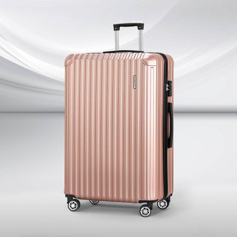 28'' TSA Luggage Set Travel Suitcase Rose Gold Hard Case