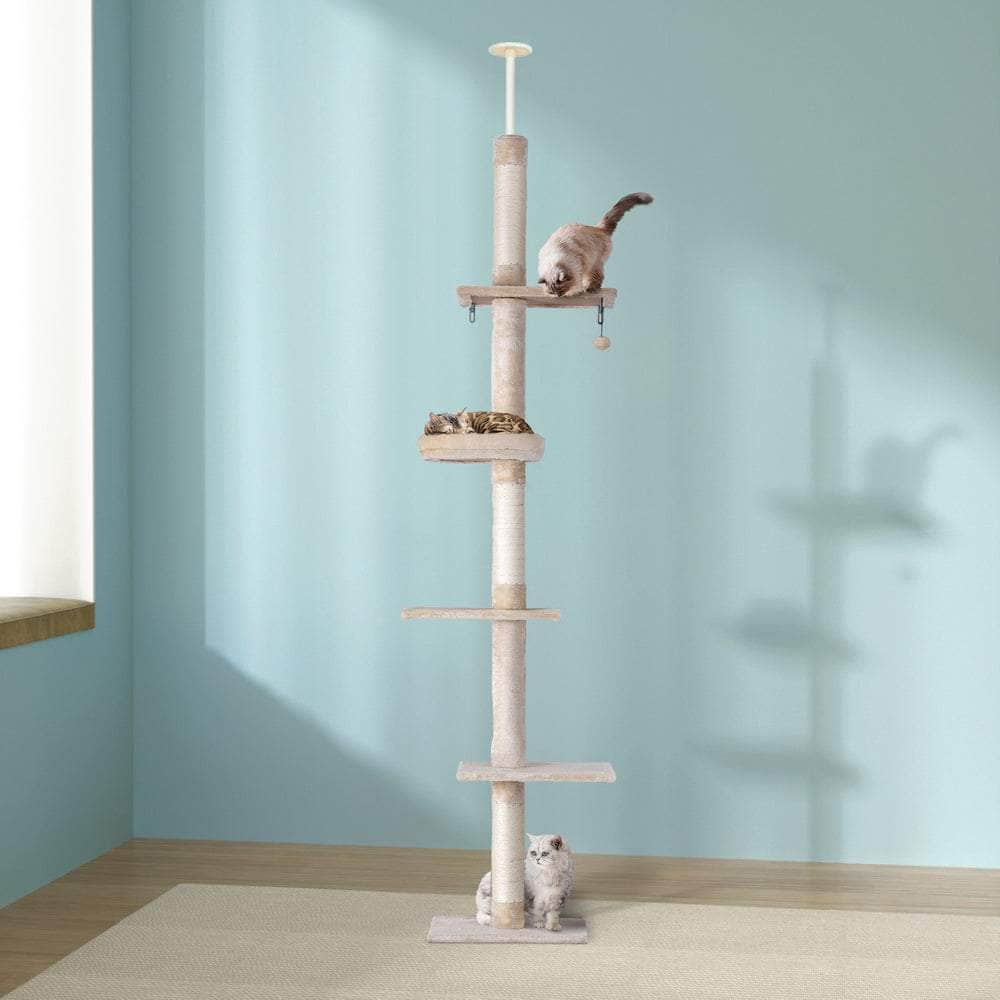 290cm Cat Tree Tower - Floor to Ceiling Scratching Post