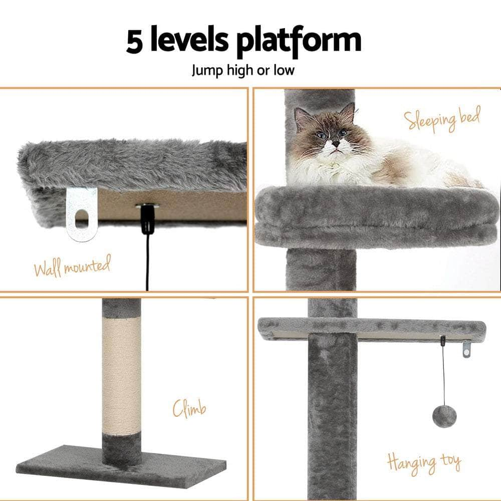 290cm Cat Tree Tower - Floor to Ceiling Scratching Post