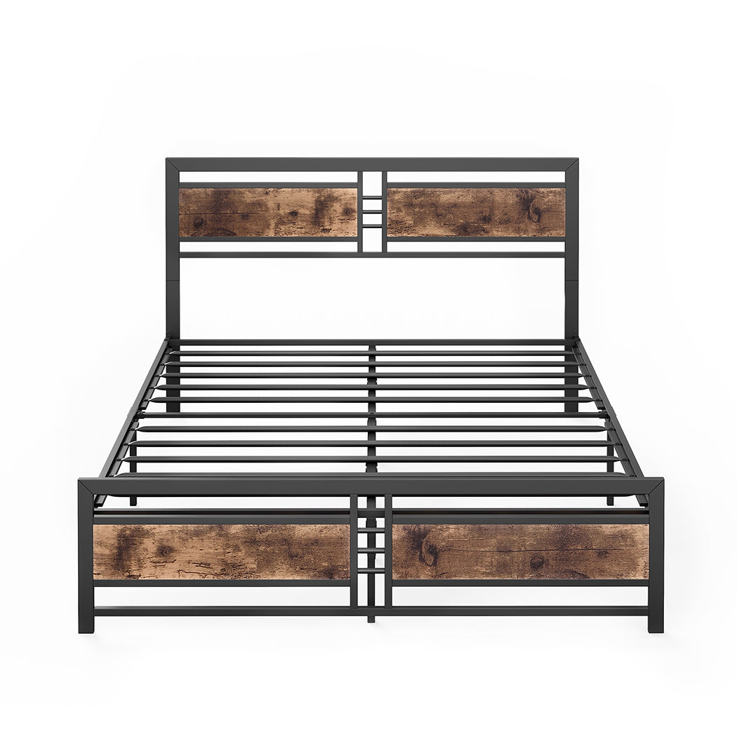 Modern Metal Bed Frame Queen Mattress