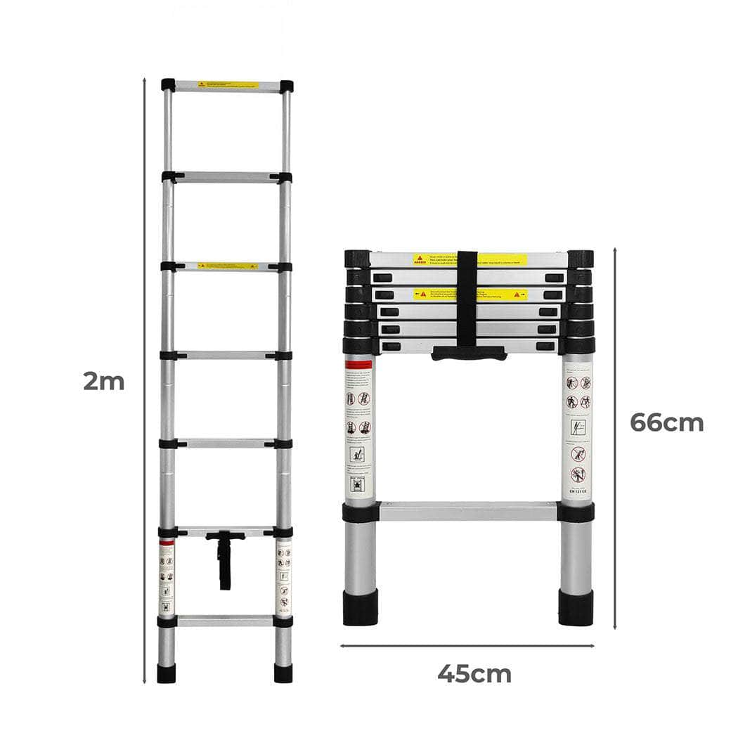 2M Telescopic Aluminium Multipurpose Ladder