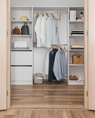 2M Walk In Wardrobe Kit - Classic/ Nordic Ash/Fluted/Hamptons/Natural Oak