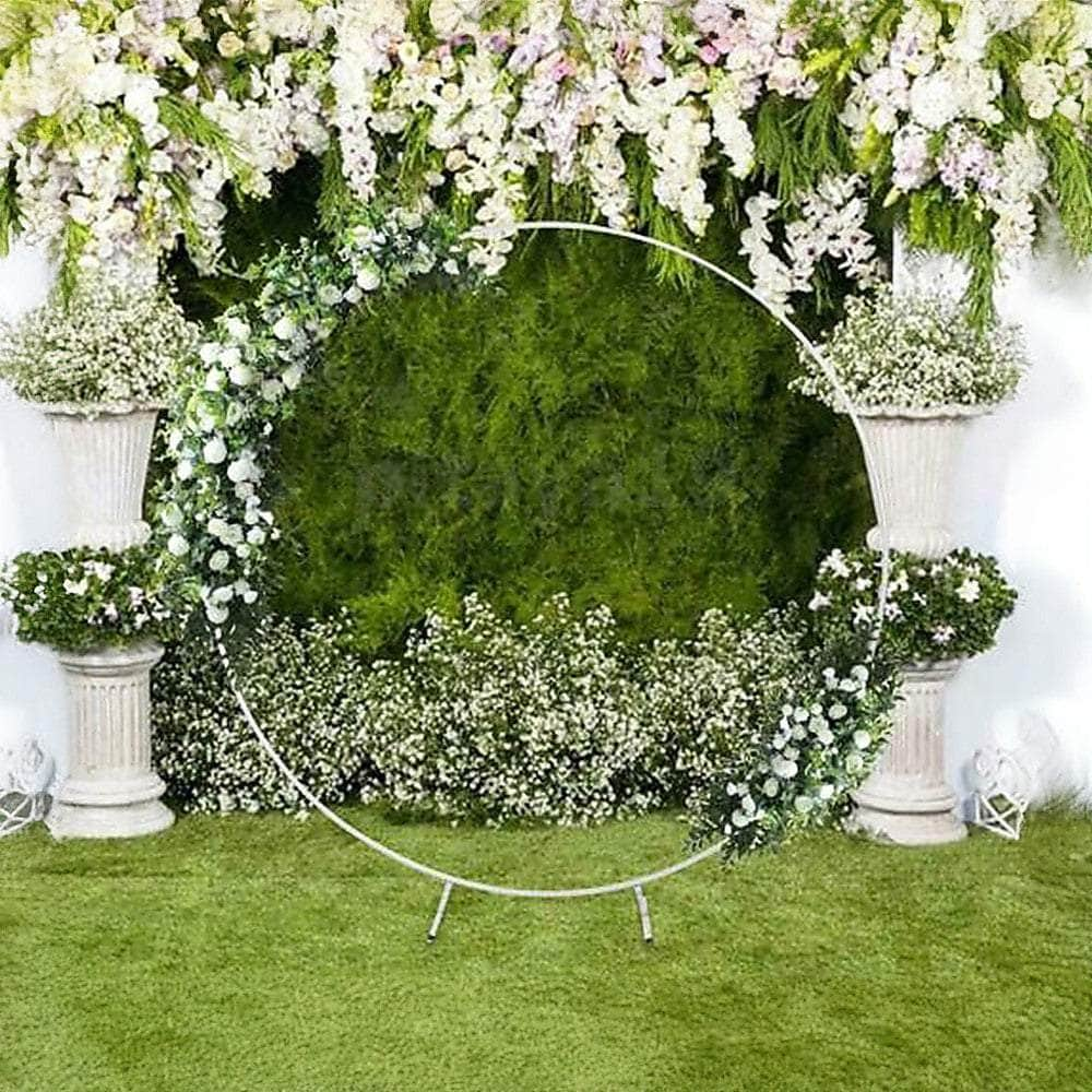 2M Wedding Hoop Round Circle Arch Backdrop Flower Display Frame