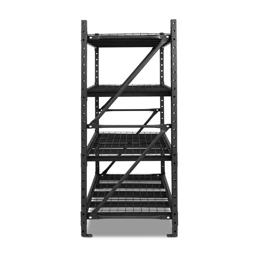 2Mx2M Garage Shelving Warehouse Rack Pallet Racking Storage Shelve Black