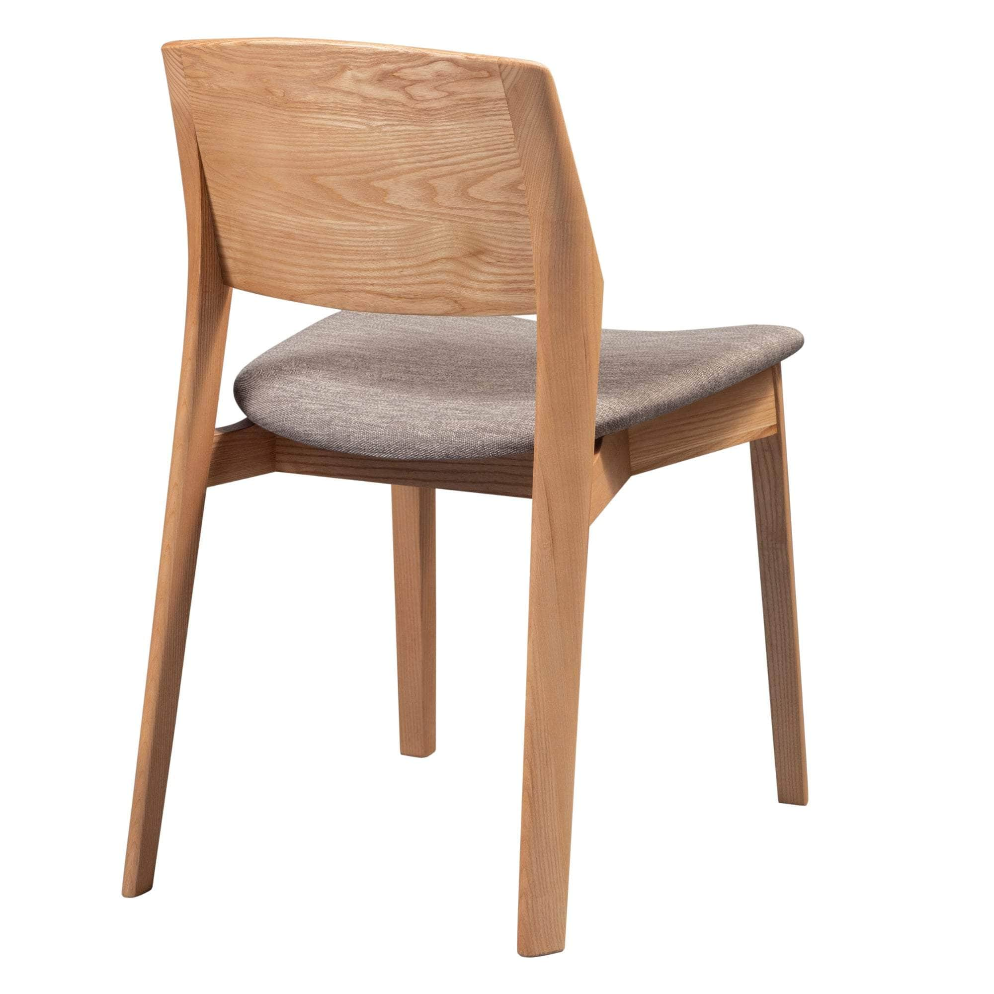 2Pc/4Pc Set Dining Chair Fabric Seat Scandinavian Solid Ash Wood Oak