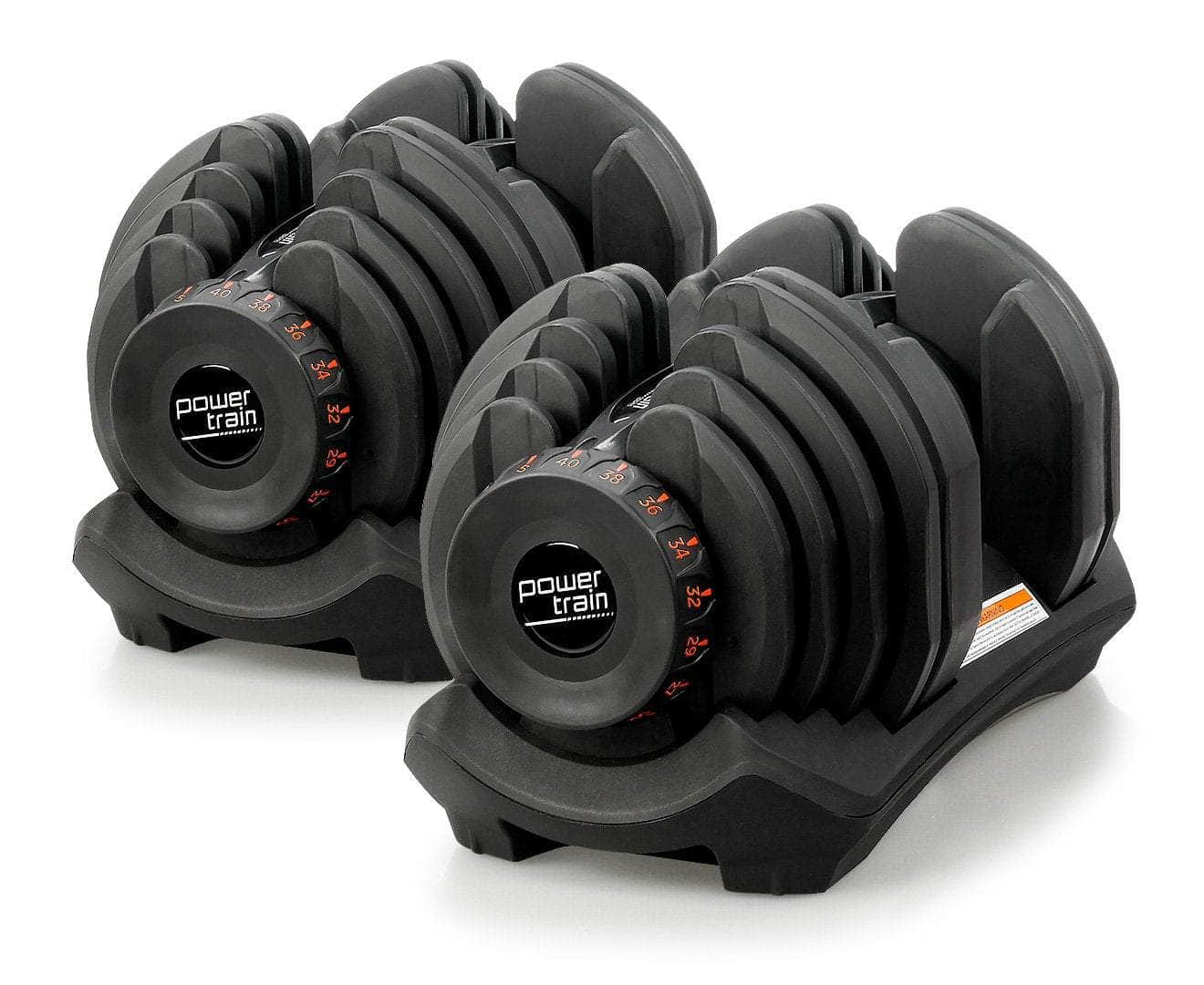 2x 40kg Adjustable Dumbbells Home Gym Set