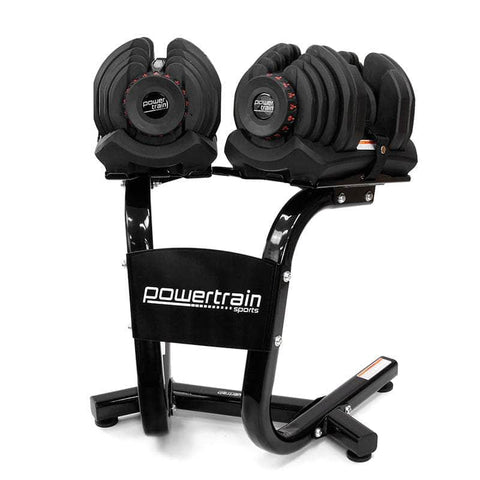 2x 40kg Adjustable Dumbbells with Stand