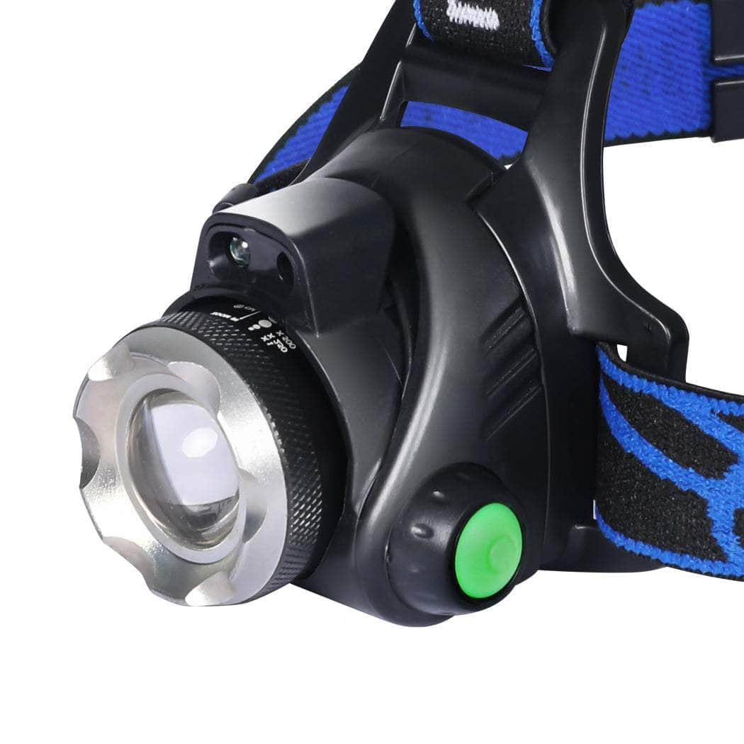 2x 500LM LED Headlamp Headlight Flashlight