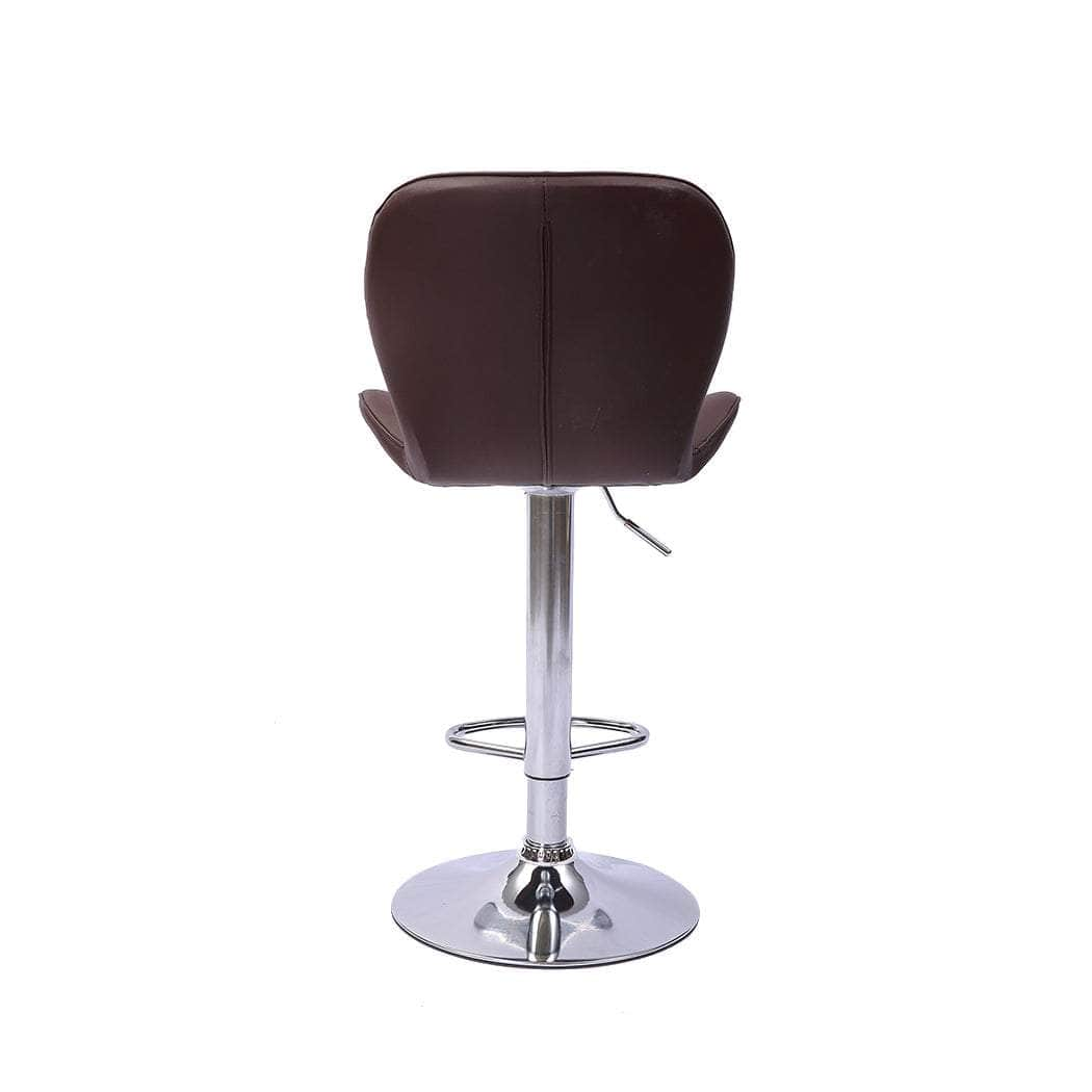 2x Bar Stool Swivel Gas Lift Brown