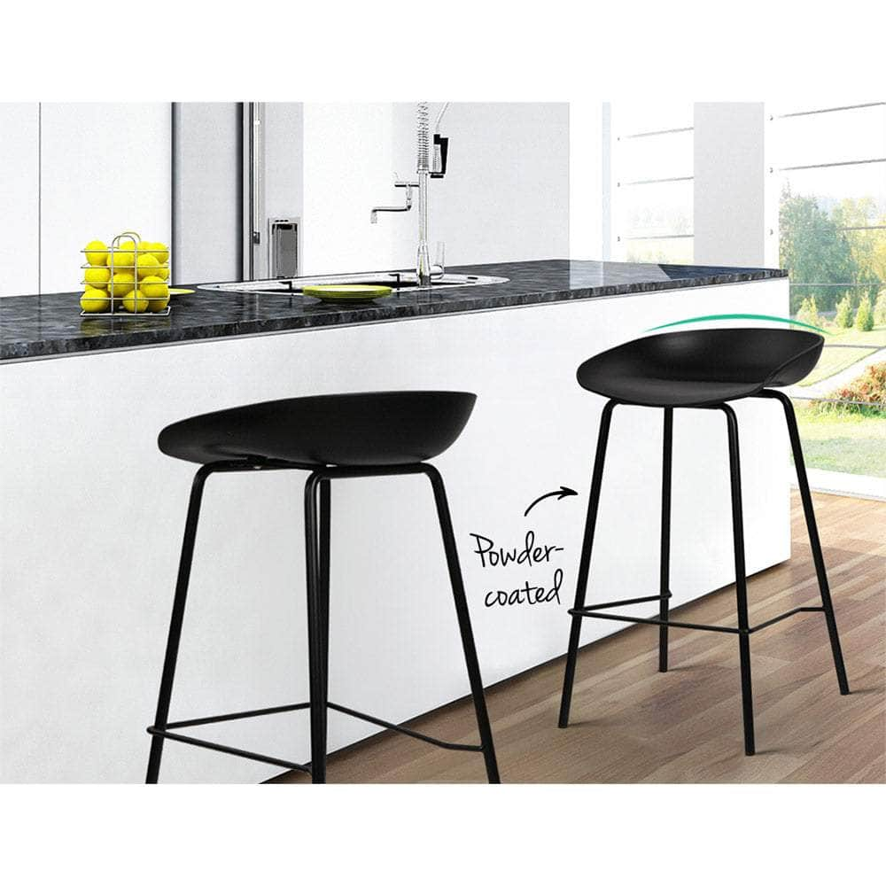 2x Bar Stools Kitchen Counter Stools Metal